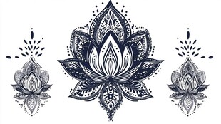 莲花曼陀罗图案设计元素