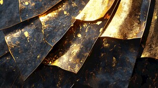 黑金质感金属片纹理特写