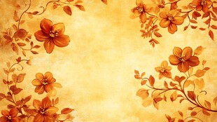 复古风花卉背景图