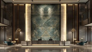 豪华大理石大堂接待区