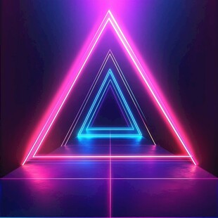 霓虹三角 炫酷光影艺术空间