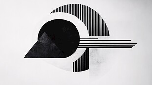 黑白几何抽象艺术图形