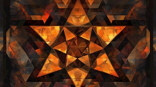 炫彩几何星形抽象艺术图案