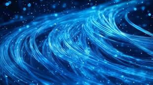 蓝色流动光线科技感背景