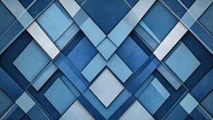 蓝色几何方块拼接背景图