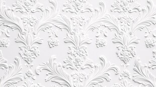 白色浮雕花纹墙面纹理