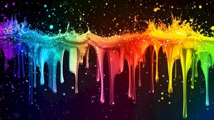 绚丽彩虹色流体动感画面