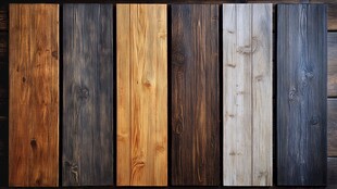 多样实木板材展示