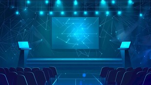 科技感十足的会议演讲舞台