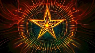 炫彩五角星抽象艺术图案