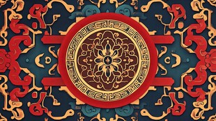 中式传统复古花纹图案