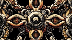 金属链条装饰性图案设计