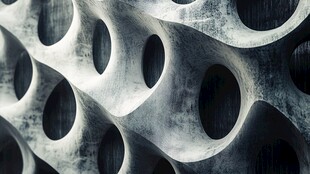 多孔金属结构纹理特写