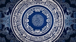 中式古典几何花纹图案