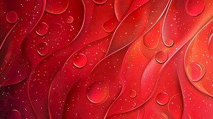 红色水滴纹理梦幻背景图