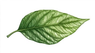 绿色单叶插画