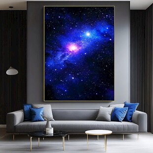 星空挂画装点现代风客厅