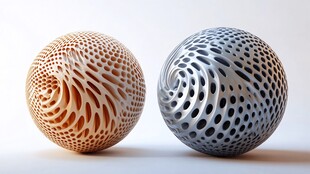 创意镂空球体艺术展示