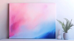 梦幻渐变色彩抽象装饰画