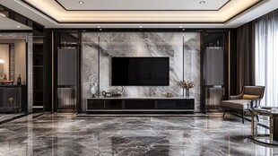 现代奢华客厅室内设计图