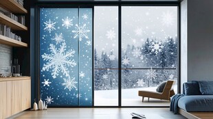 冬日雪景室内温馨空间