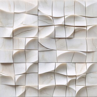 立体波浪纹大理石瓷砖图案