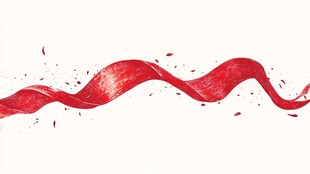 红色飘带飞舞动态效果