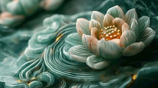 玉雕莲花 灵动雅致的艺术之花