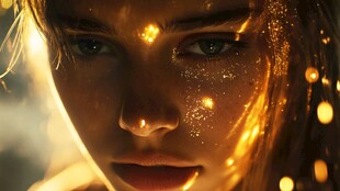 梦幻闪粉少女的魅力瞬间