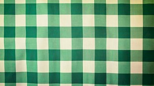 绿白格子图案布料纹理