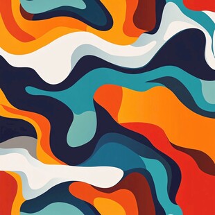 动感流体色彩抽象图案