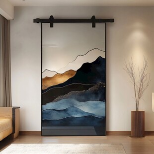 现代风山水移门装饰画