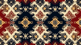 民族风几何图案织物纹理