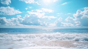 阳光海岸 海浪翻涌的美景