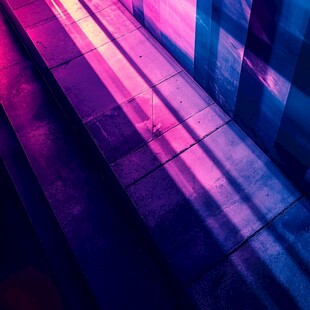 梦幻光影下的阶梯