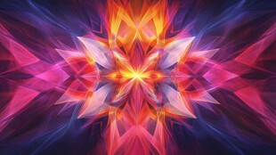 绚丽幻彩几何光影艺术图案