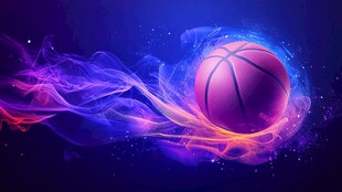 梦幻炫彩篮球特效画面
