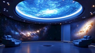 梦幻星空主题室内休憩空间