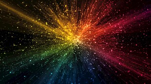 绚丽多彩的光线爆炸效果