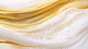 金白交织流体 闪耀质感画面