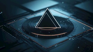 科技感三角芯片抽象图像