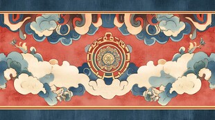 传统中式云纹祥瑞图案