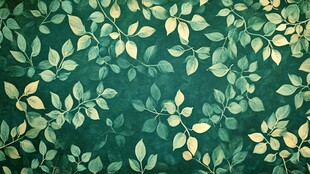 绿叶藤蔓花纹背景图案