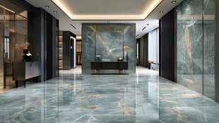奢华大理石纹理的高端大厅
