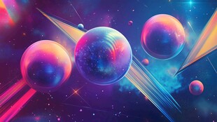 梦幻宇宙中的多彩星球