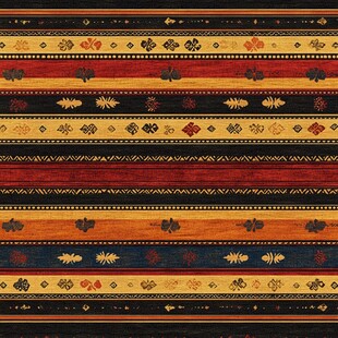 传统民族风条纹织物图案