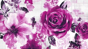 紫色花卉图案精美纹理