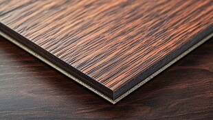 深色木纹地板特写