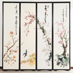 中式屏风花鸟画艺术之美