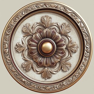 欧式雕花圆形装饰艺术